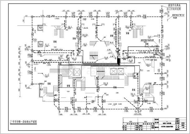 一边境区商业楼给排水设备CAD详图-图二
