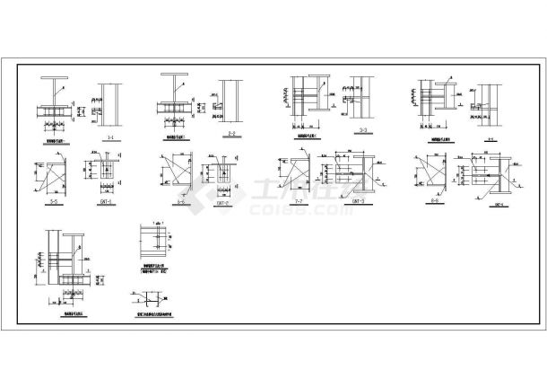 某大型16米跨门式刚架轻钢结构厂房建筑结构图-图二