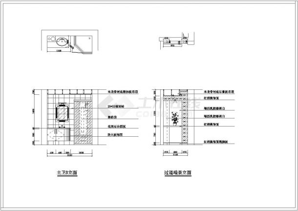 三室两厅装修设计施工图纸（共14张图）-图二