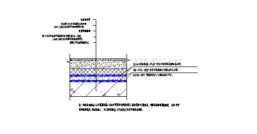 屋面储水区域（冷却塔水泵等部位）标准防水大样详图-图一