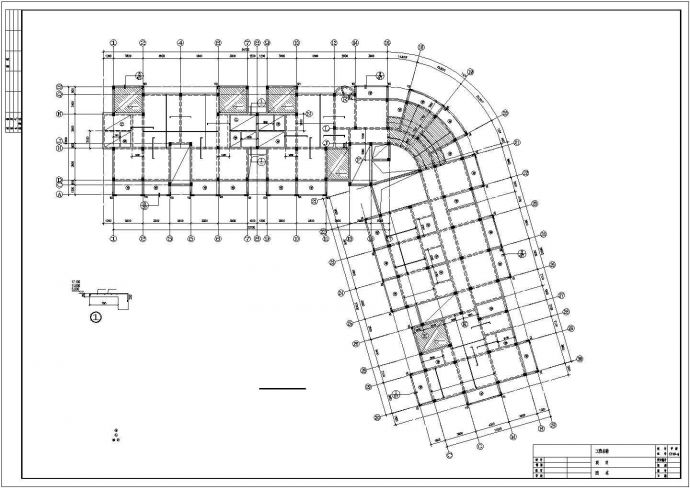 天津地区某公寓楼建筑结构规划图_图1