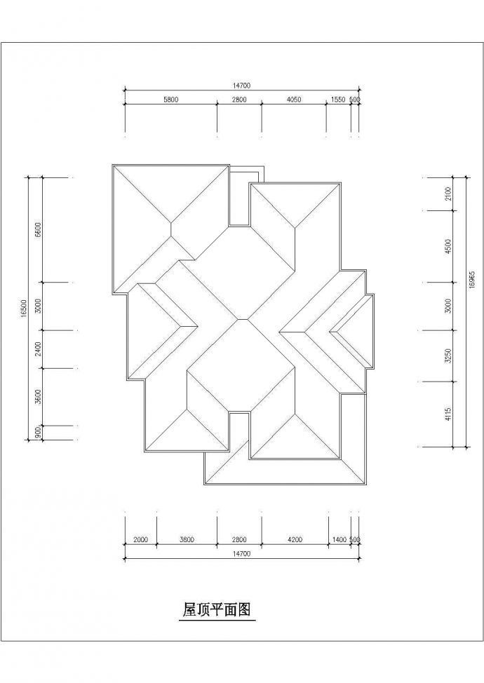 青岛市某私人别墅建筑设计方案CAD布置图_图1