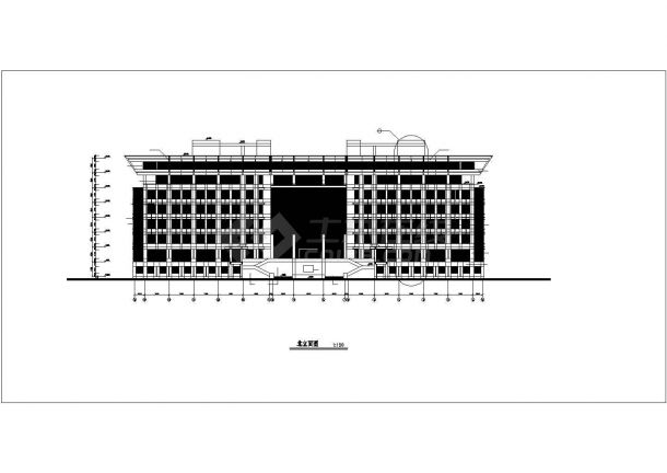 某地大学图书馆建筑设计施工图（全套）-图二