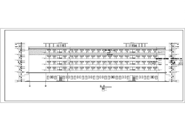 青岛市某地工业区宿舍建筑设计布置图-图一