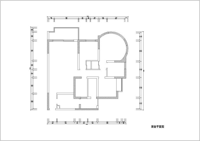 某地现代三居室装饰装修设计施工图纸_图1