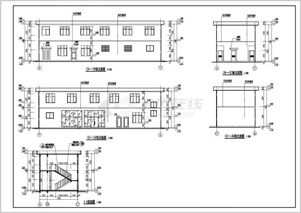 某地加油站建筑设计施工图（共7张）-图一