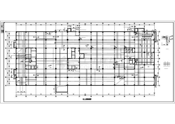 某地大厦平面建筑结构CAD图纸-图二