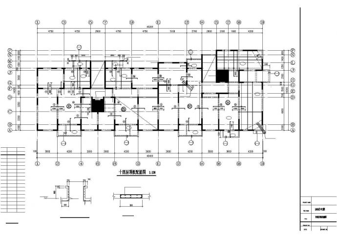 某14层剪力墙住宅结构CAD布置图_图1