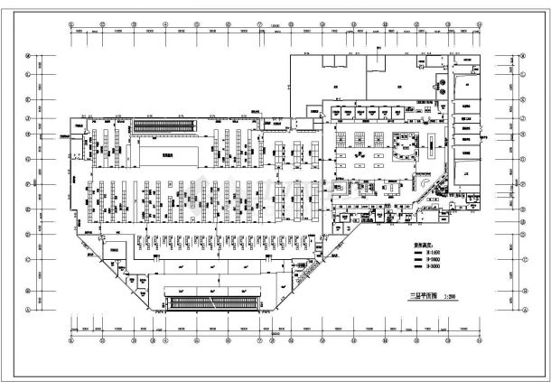 大型超市建筑设计CAD参考图-图一