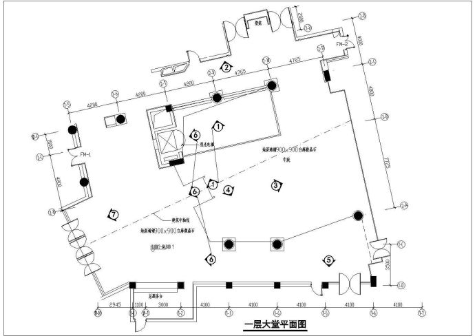 [福建]某宾馆大堂设计图（内含22张图）_图1