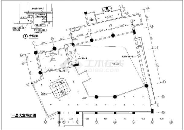 [福建]某宾馆大堂设计图（内含22张图）-图二