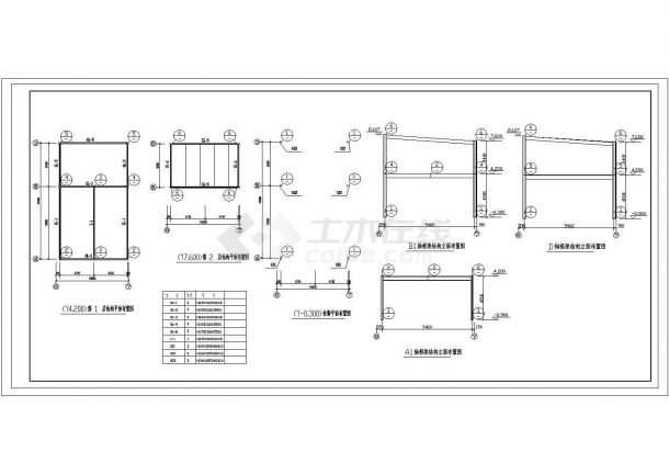 本田展厅建筑结构全面解析图CAD-图一