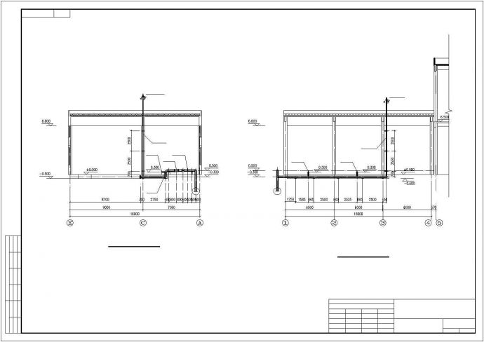 某县锅炉房燃气管道结构CAD平面剖面图_图1
