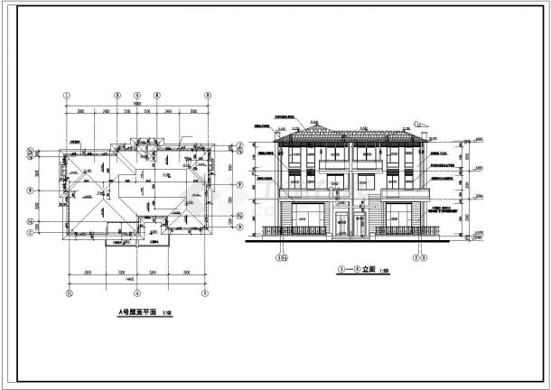 双拼别墅A号二层平面方案图-图二