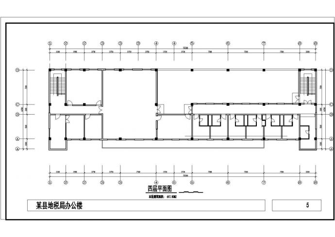 小型办公楼建筑CAD设计施工图纸_图1