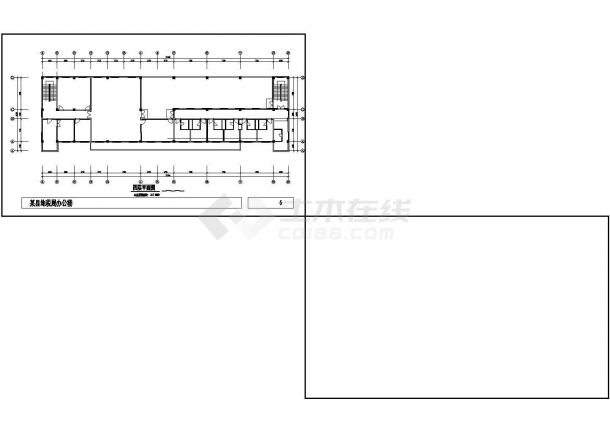 小型办公楼建筑CAD设计施工图纸-图二