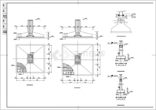 钢框架结构平面CAD套图-图一