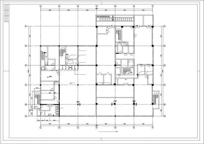办公大楼建筑全套施工CAD设计方案图_图1