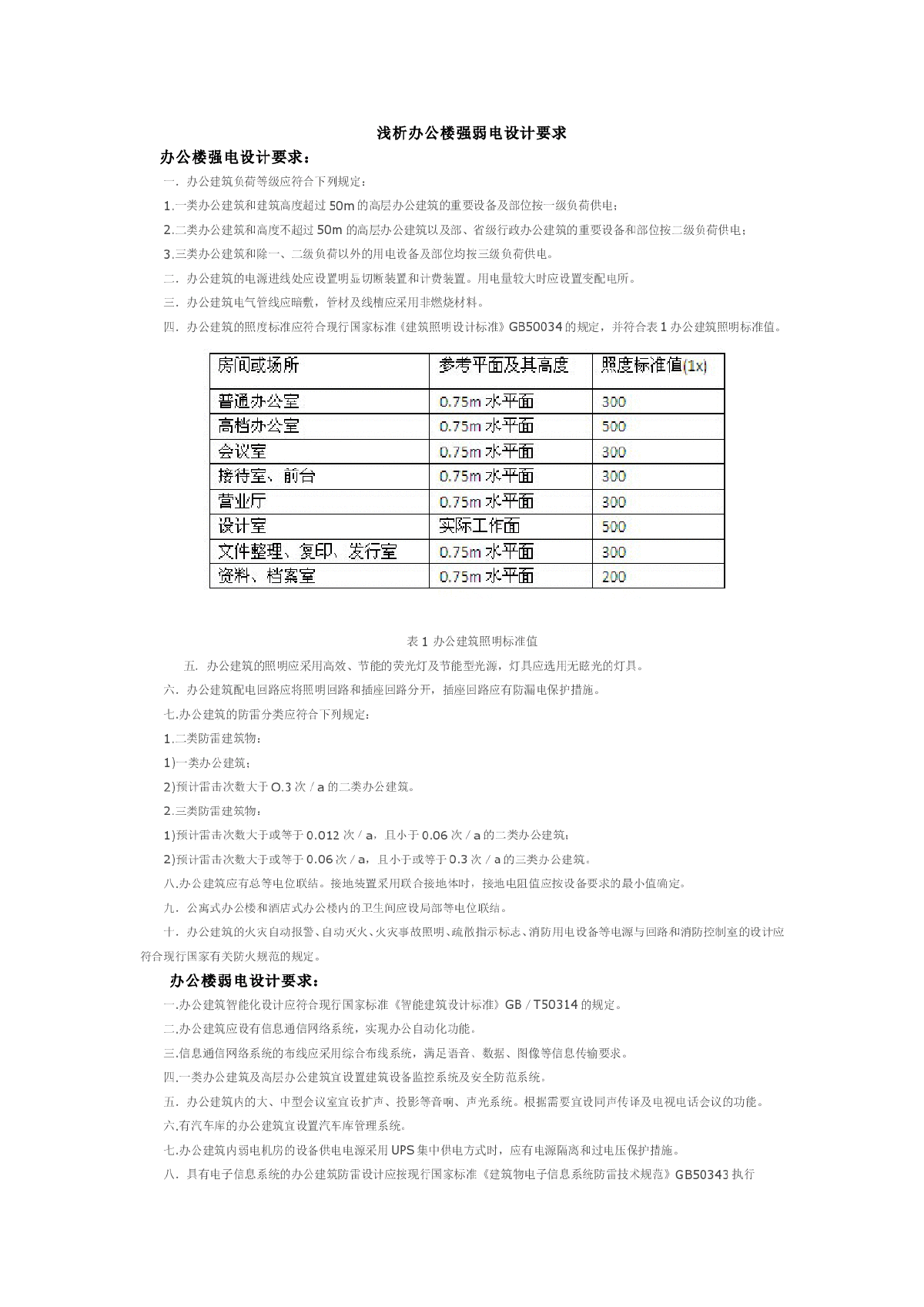 浅析办公楼强弱电设计要求-图一