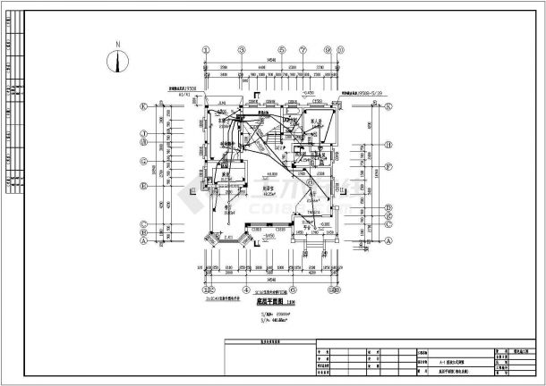小高层豪华别墅电气系统设计CAD布置图-图二