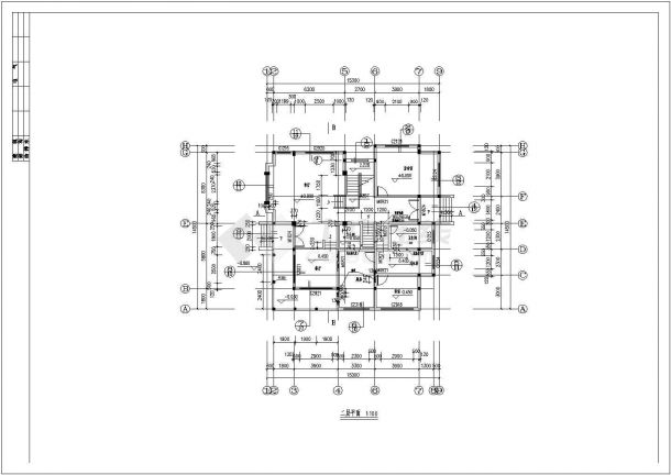 农村别墅CAD建筑施工图纸-图二