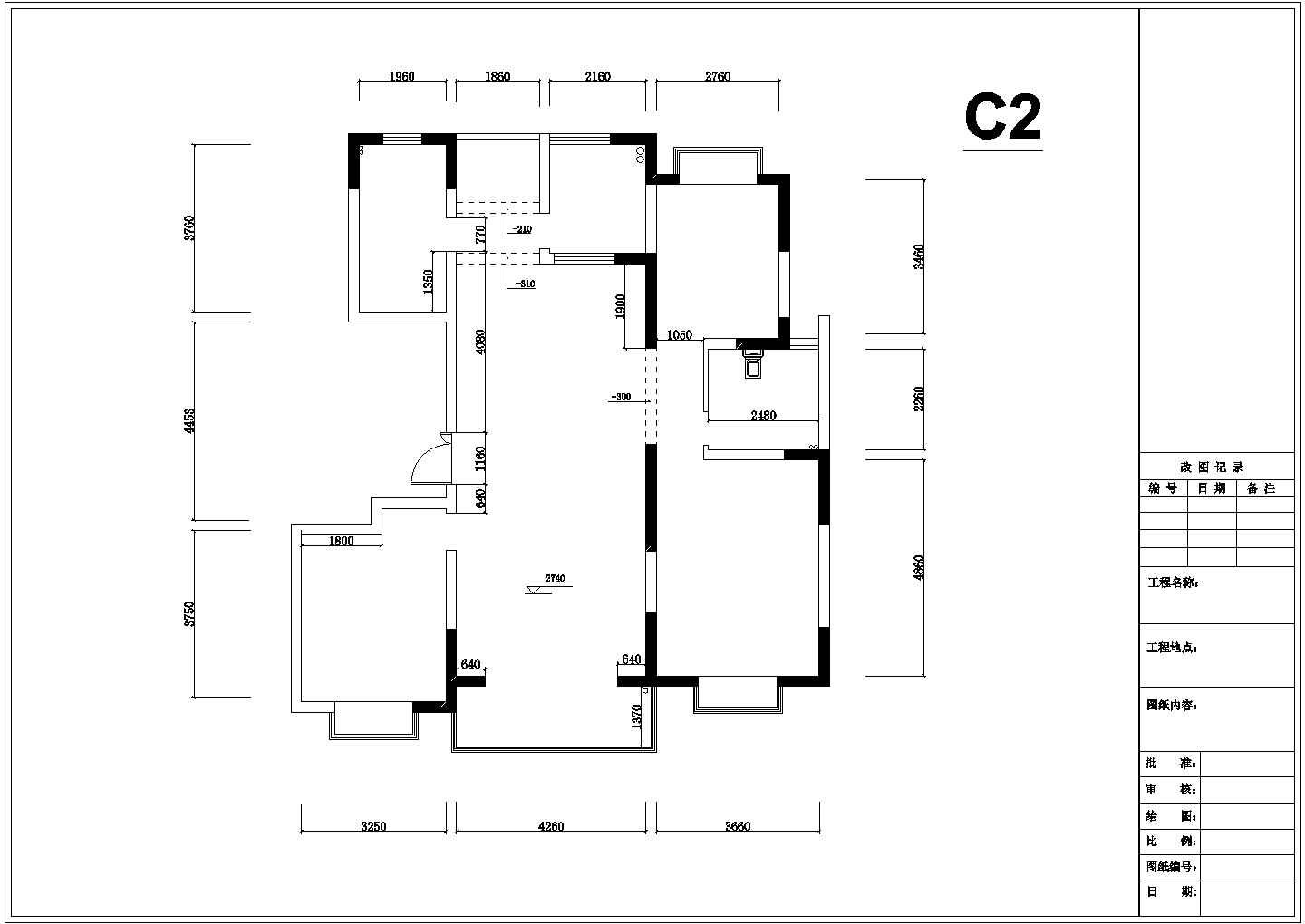 某公务员三居室公寓装修设计施工图