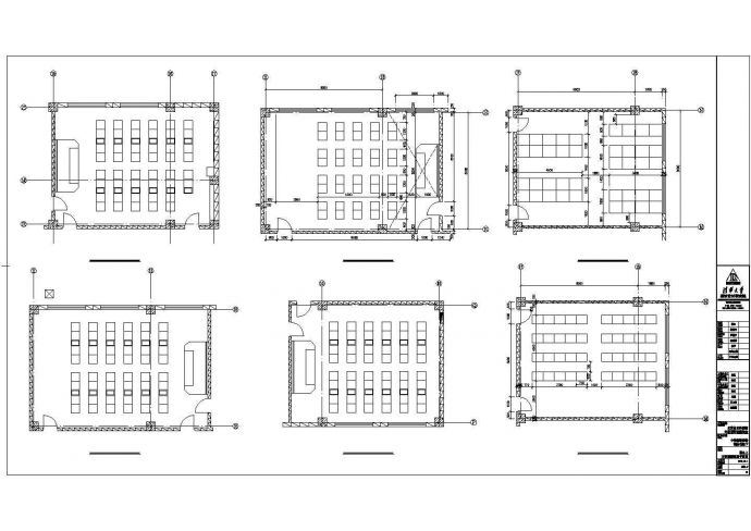 中学教学楼建筑设计施工CAD图_图1