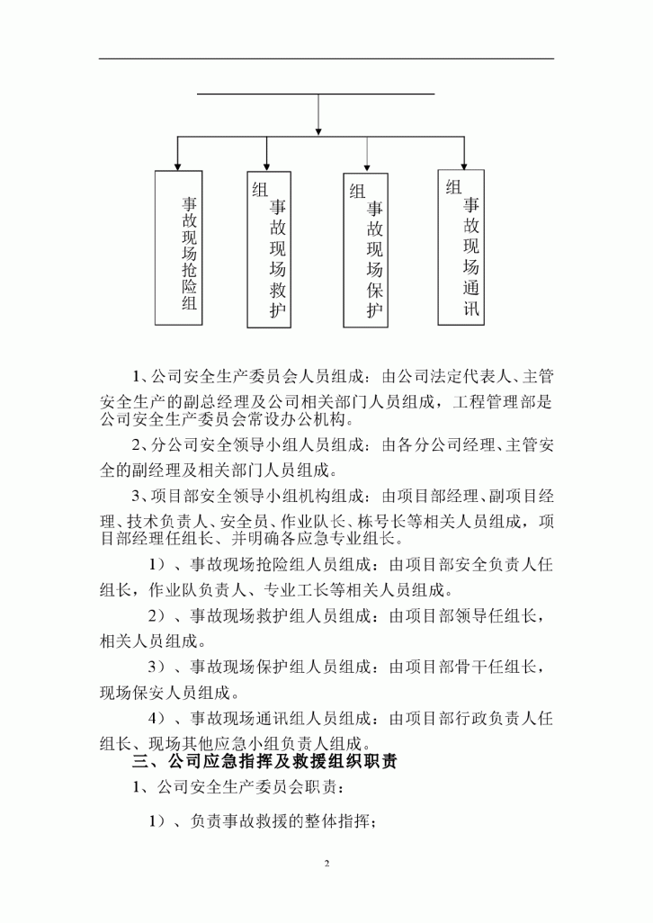 某工程安全事故应急预案-图二