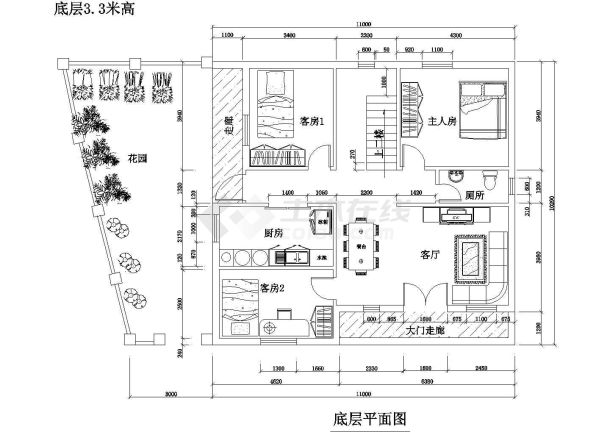 某三层自建别墅建筑设计方案图-图二