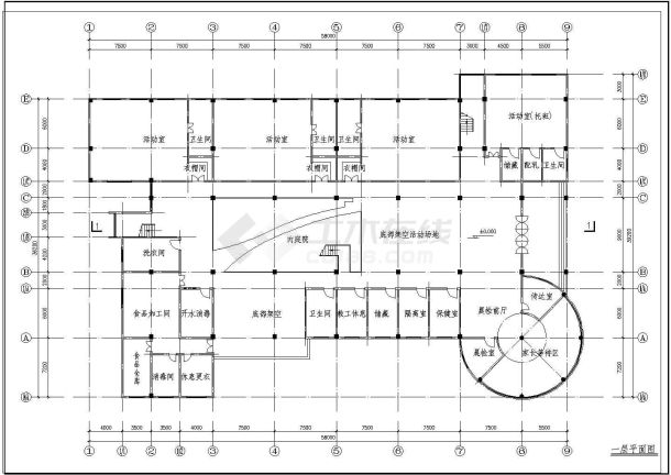 某地小型幼儿园建筑设计图（共4张）-图二