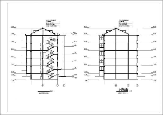 某区某号楼施工建筑设计图CAD_图1