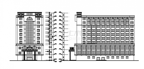 【湖州】某大酒店建筑设计施工图纸-图二