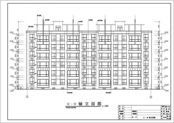 某地框架住宅楼建筑CAD平面布置参考图-图二
