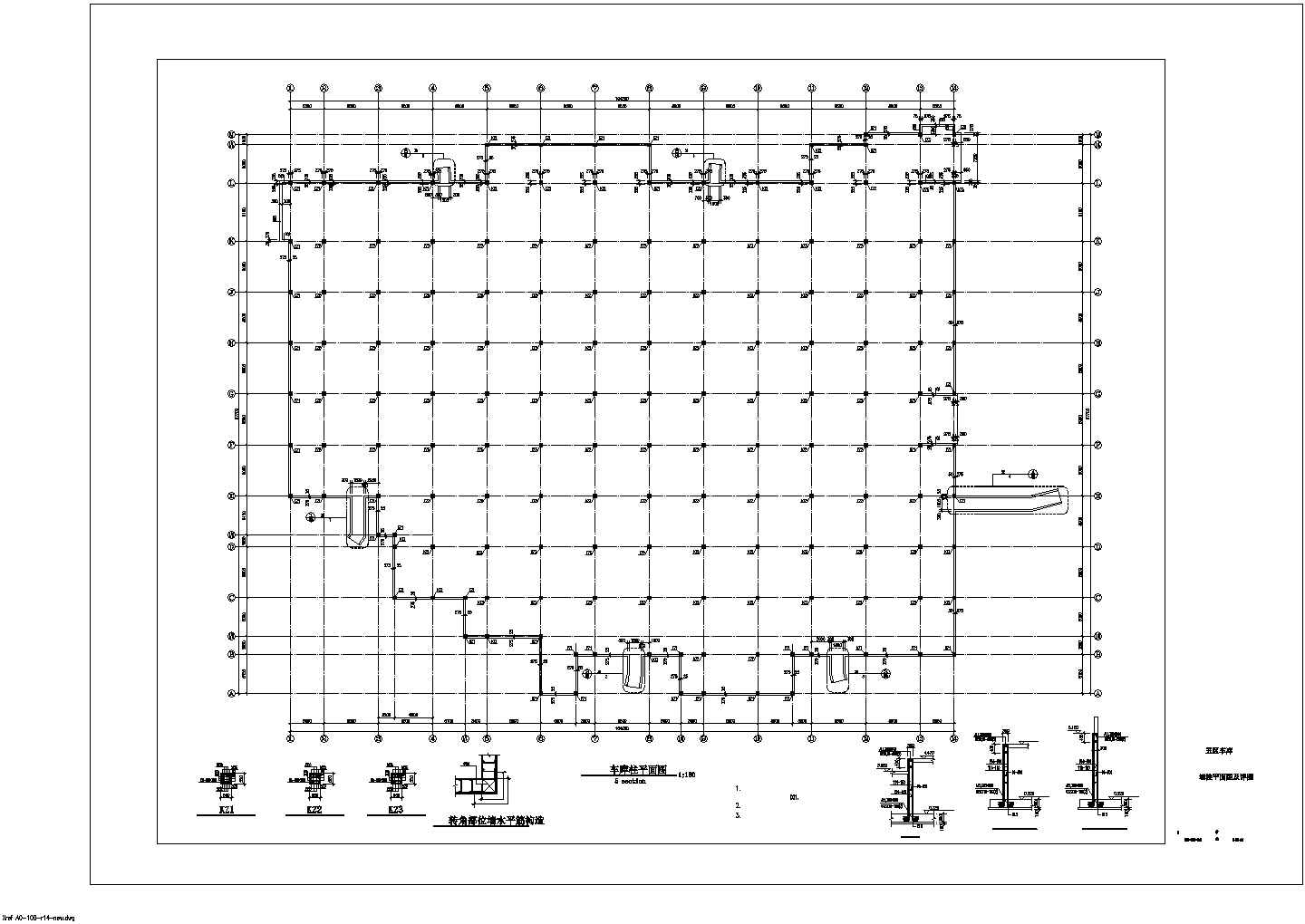 某地园区五区车库设计CAD参考图