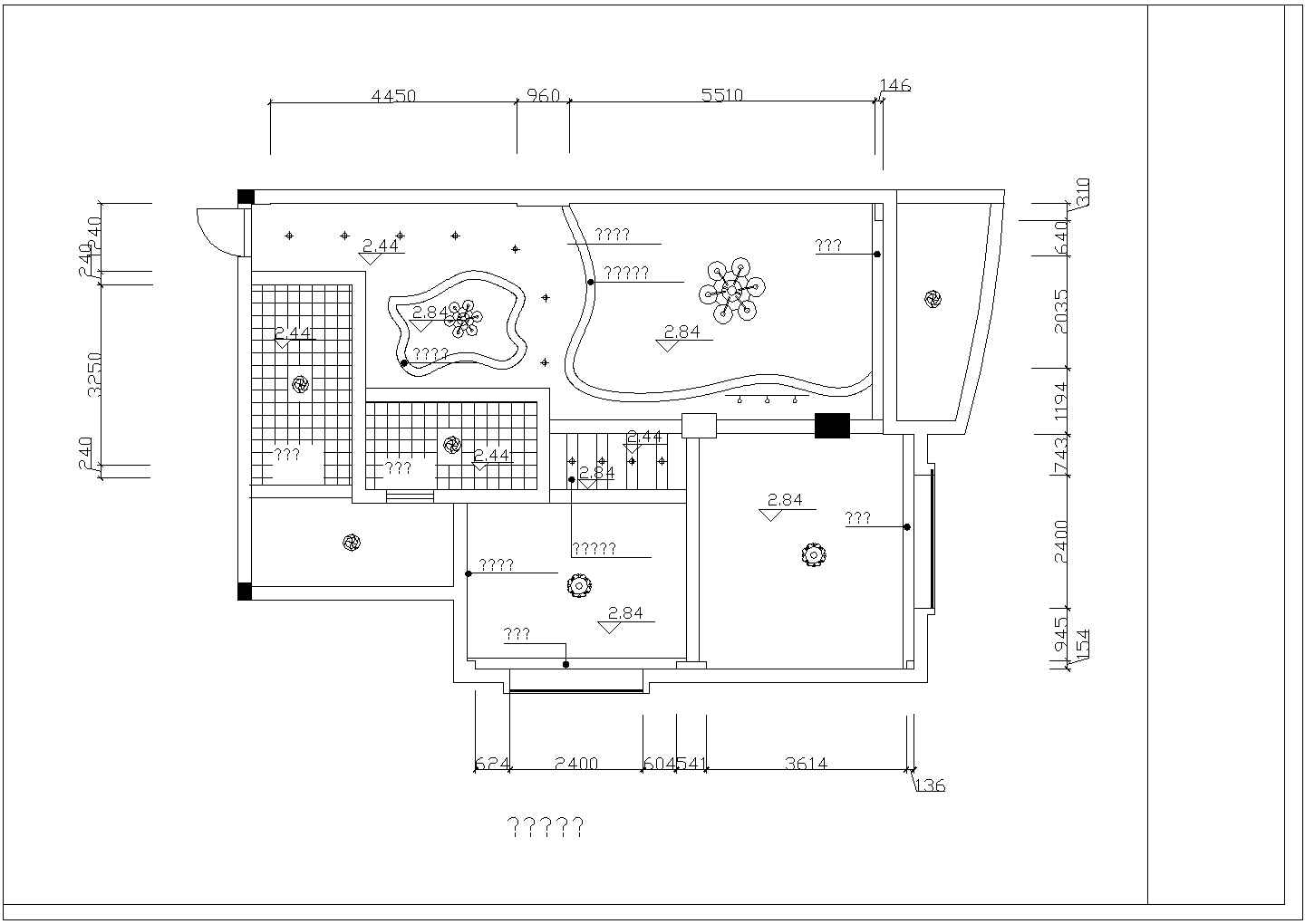 【杭州】某花园二居室家装设计施工图