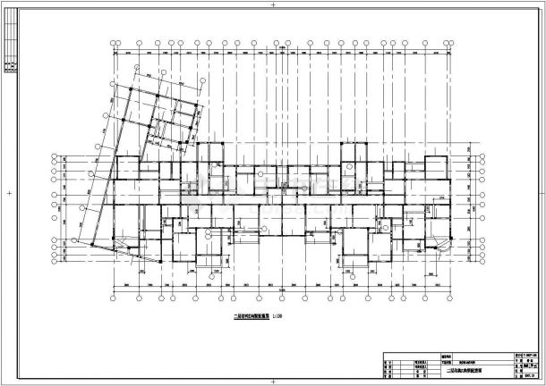 某经典地区的江阴高层剪力墙住宅结构详情布置设计平立剖面图-图二