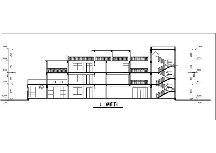【广东】某地三层幼儿园建筑设计图_图1