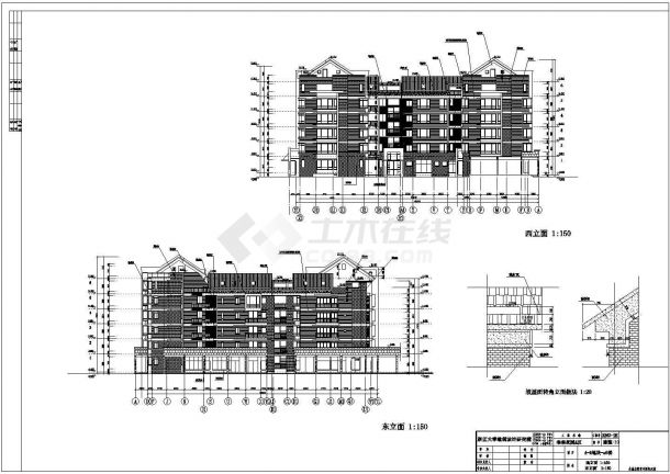 某小区住宅楼建筑方案设计图-图二