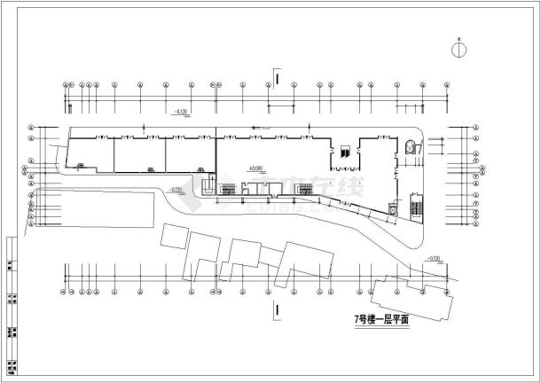 某四层商业中心全套建施图附效果图-图一