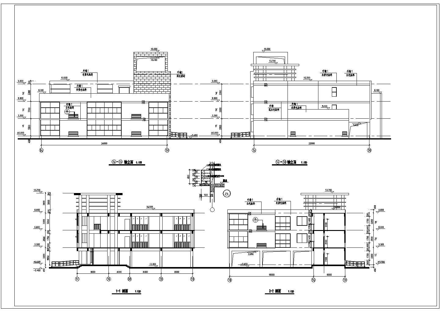 【四川】某住宅小区幼儿园建筑设计图（共7张）