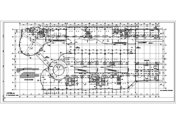 某地步行街A区五层商业楼建筑施工图-图一