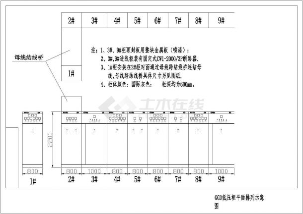 【江苏省】10KV变电所0.4KV低压柜布置图-图二