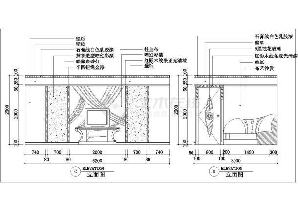 ktv包房装饰装修设计施工图（共6张）-图二