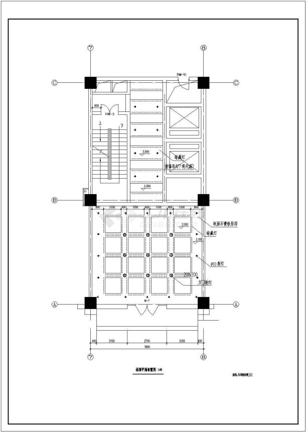 小型办公室门庭设计装饰装修施工图-图二