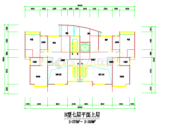 【长沙】某小区住宅楼平面设计施工图纸-图二