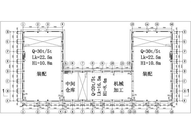 【江苏】单层工业厂房施工设计方案图-图二