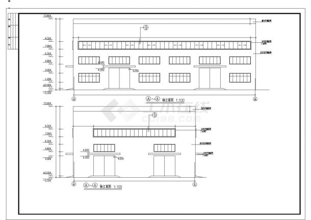 【海南】某厂房两车间建筑设计施工图-图二