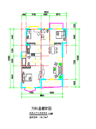 【广州】万科温馨家园户型设计图纸-图二