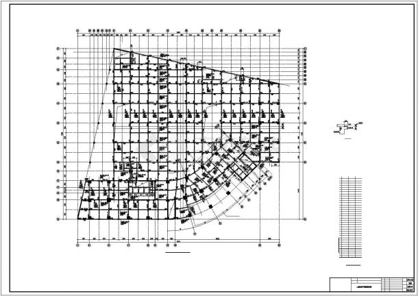 长沙某住宅楼结构平立剖面CAD布置图-图一
