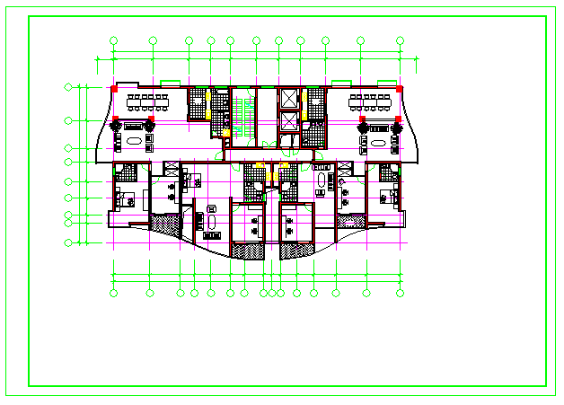【大连】某住宅楼户型平面设计施工图纸_图1